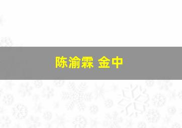 陈渝霖 金中